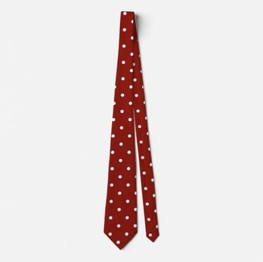Chic Bold Red Polka Dot Neck Tie