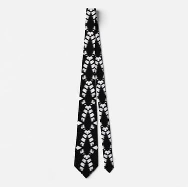 Monochrome Art Grunge Design Statement Neck tie