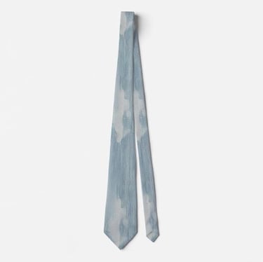 Trendy Blue Jean Fabric Neck Tie