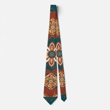 Vintage Style Boho Pattern Neck Tie for Men