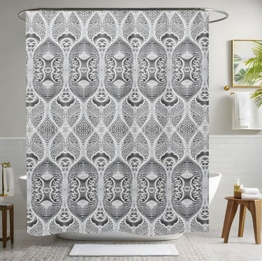 Modern White Shower Curtain Style 2