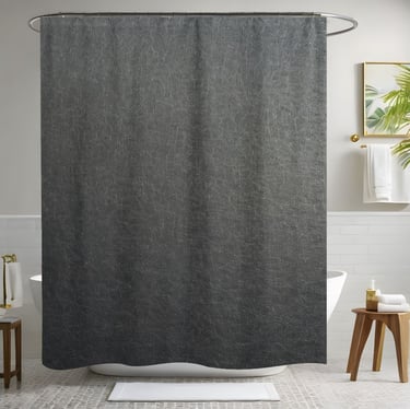 Silver Leather Shower Curtain