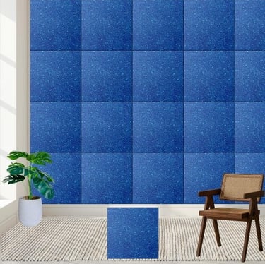 Glamorous & Shimmering Blue Glitter Ceramic Tile
