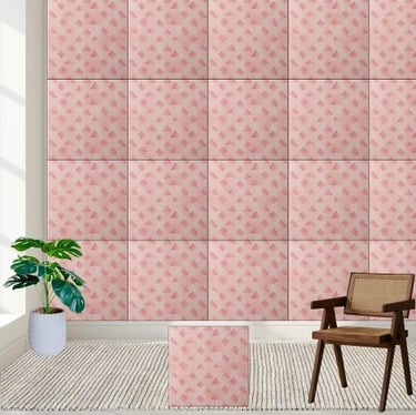 Messy Pink Geometric Tile Pattern