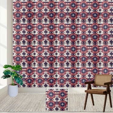 Scandinavian Snowflake Tile Pattern