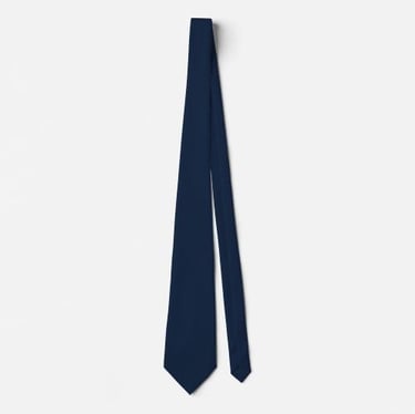 Dark Navy Blue Subtle Geometric Necktie