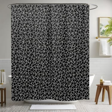 Black and Grey Shower Curtain