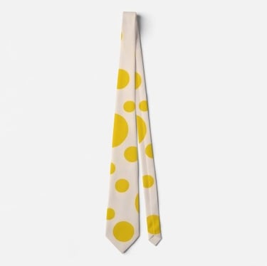 Bright Yellow Polka Dot Neck Tie