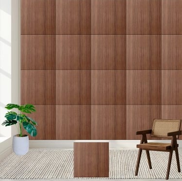 Elegant Brown Wood Grain Realistic Wooden Ceramic Tile