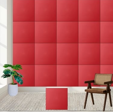 Solid Alizarin Crimson Ceramic Tile