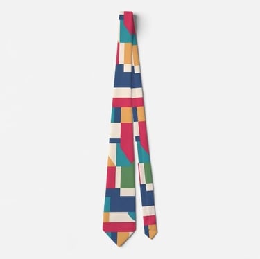 Vibrant Geometric Neck Tie