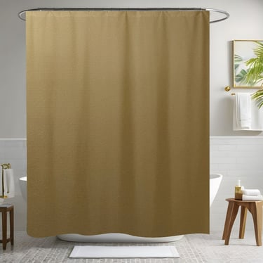 Premium Gold Leather Shower Curtain