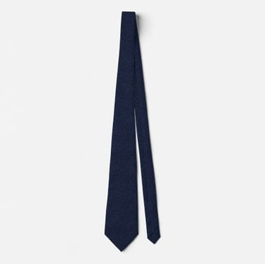 Modern Navy Blue & Faux Gold Glitter Speckled Mens Neck Tie