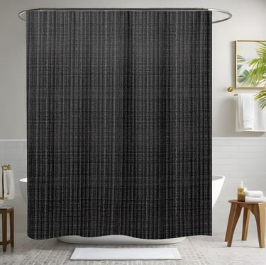 All Black Shower Curtain