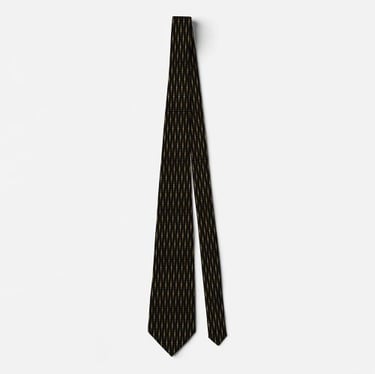 Timeless Black Gold Geometric Necktie Gift for Men