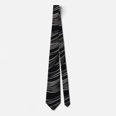 Wavy Lines Abstract Neck tie