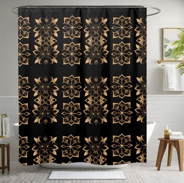 Cute Floral Boho Shower Curtain