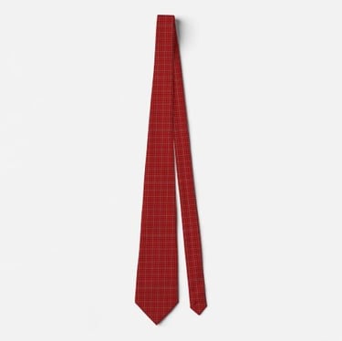 Classic Red Tartan Plaid Neck Tie
