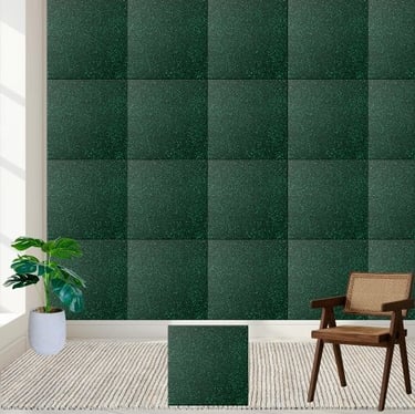 Elegant Bold Green Glitter Sprinkle Radiant Ceramic Tile