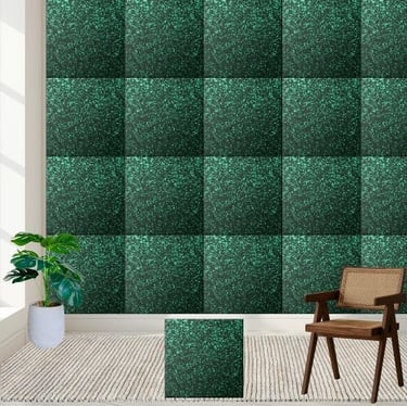 Charming Light Green Sparkling Glitter Ceramic Tile