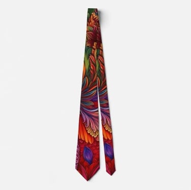 Kaleidoscope of Colors Floral Neck Tie
