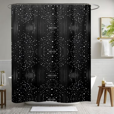 Black and White Shower Curtain Style 2