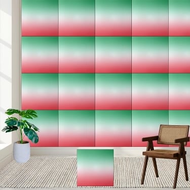 Watermelon Ombre Gradient Ceramic Tile