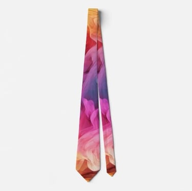 Colorful Fluid Art Neck Tie