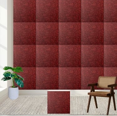 Elegant Bold Dark Red Sparkling Glitter Ceramic Tile