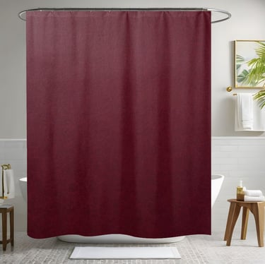 Maroon Leather Shower Curtain