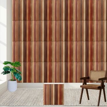 Multi-Colored Wood Plank Ceramic Tile