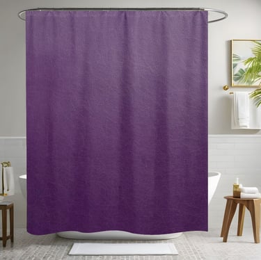 Purple Leather Shower Curtain