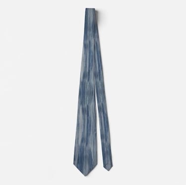Abstract Blue Denim Stripe Neck Tie