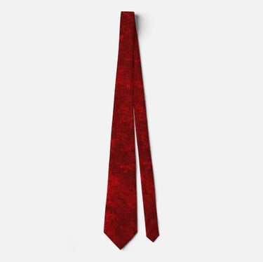 Deep Red Velvet Texture Neck Tie