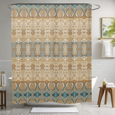 Moroccan Boho Shower Curtain Style 2