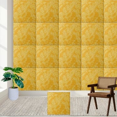 Golden Floral Pattern Ceramic Tile Style 2
