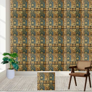 Royal Egyptian Lotus and Scarab Design Tile