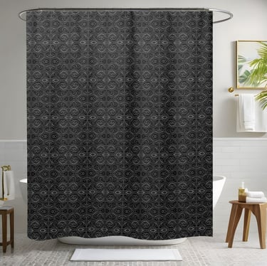Matte Style Black Shower Curtain