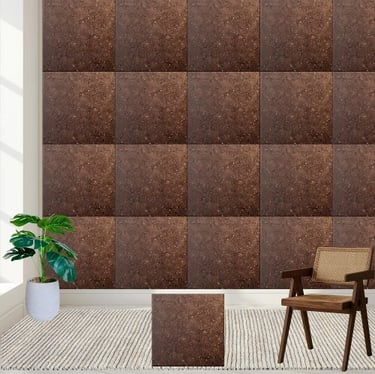 Chic Dark Chocolate Brown Shimmering Glitter Ceramic Tile