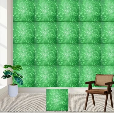 Emerald Green Glitter Sparkle Ceramic Tile