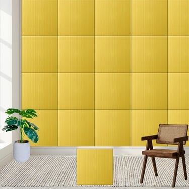 Sunshine Yellow Stripe Ceramic Tile