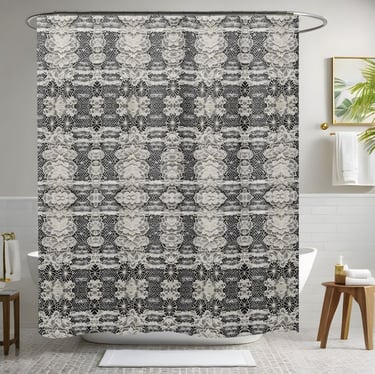 Luxury White Shower Curtain Style 3