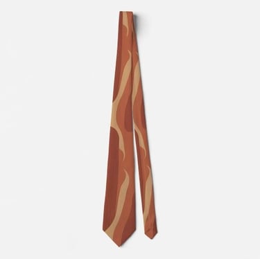 Boho Chic Earthy Swirls Neck Tie