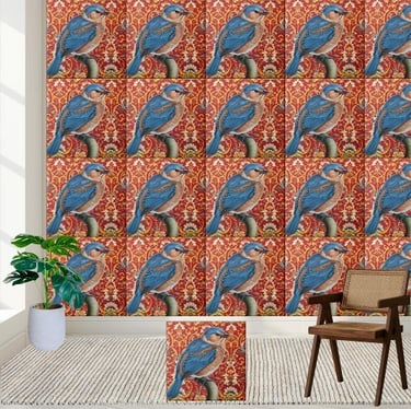Luxury Chinoiserie Bird Tile