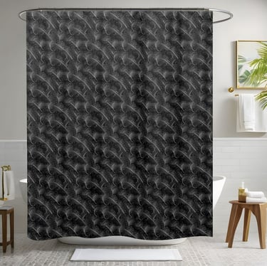 Elegant Black Shower Curtain