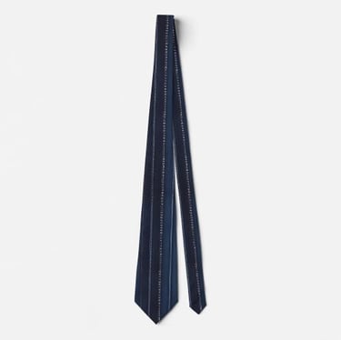 Cool Blue Jean Stripe Neck Tie