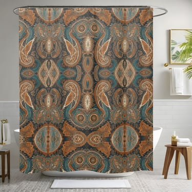 Rustic Boho Native Pattern Shower Curtain