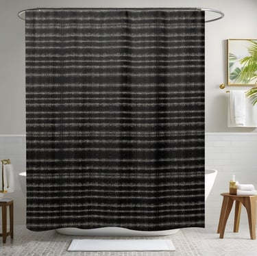 Beautiful Sleek Black Shower Curtain Style 2