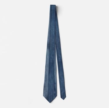 Shades of Blue Denim Stripe Neck Tie