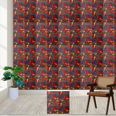 Vibrant Ankara Style Pattern Tile